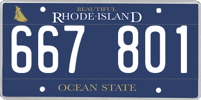 RI license plate 667801