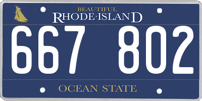 RI license plate 667802