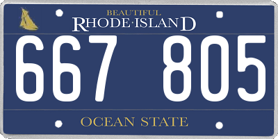 RI license plate 667805