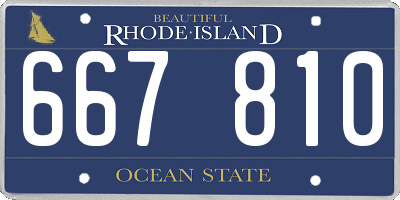 RI license plate 667810