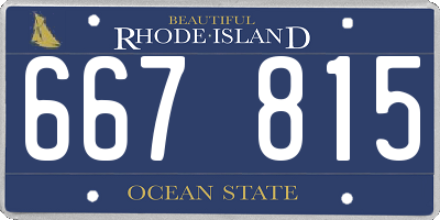 RI license plate 667815