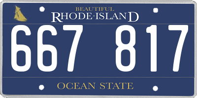 RI license plate 667817