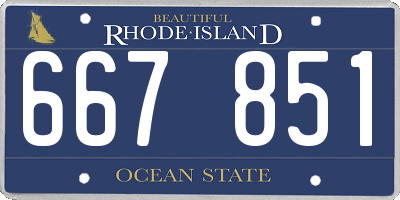 RI license plate 667851