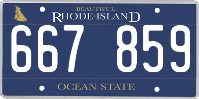 RI license plate 667859