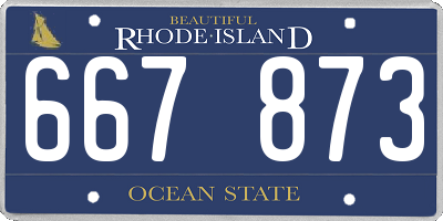 RI license plate 667873