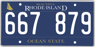 RI license plate 667879