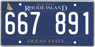 RI license plate 667891