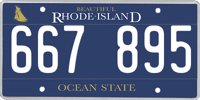 RI license plate 667895