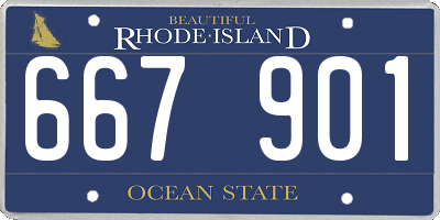 RI license plate 667901