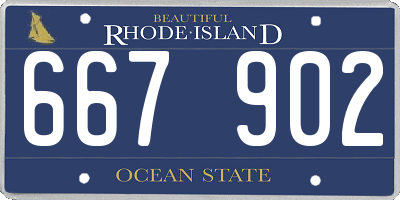 RI license plate 667902