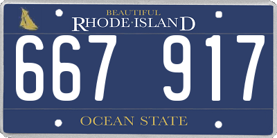 RI license plate 667917