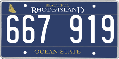 RI license plate 667919