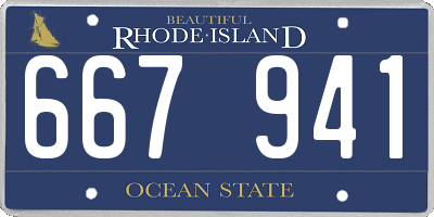 RI license plate 667941