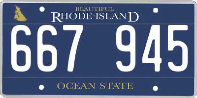 RI license plate 667945