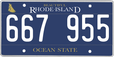 RI license plate 667955