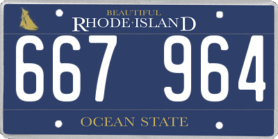 RI license plate 667964