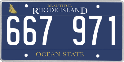 RI license plate 667971