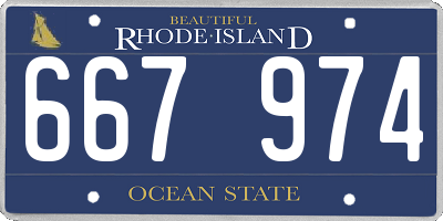 RI license plate 667974