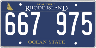 RI license plate 667975