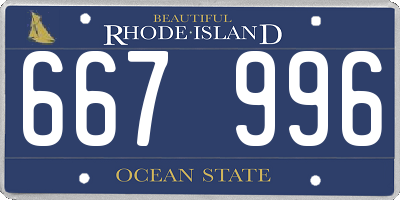 RI license plate 667996