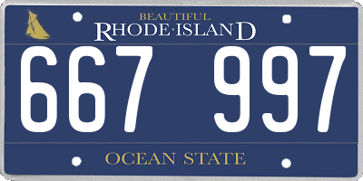 RI license plate 667997