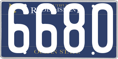 RI license plate 6680