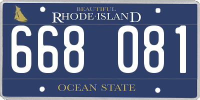 RI license plate 668081