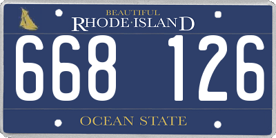 RI license plate 668126