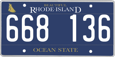 RI license plate 668136