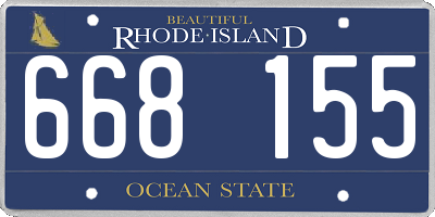 RI license plate 668155