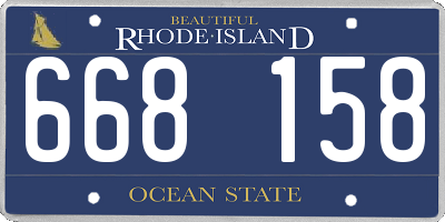 RI license plate 668158