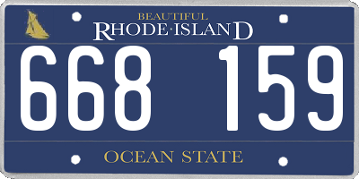 RI license plate 668159