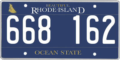RI license plate 668162
