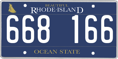 RI license plate 668166
