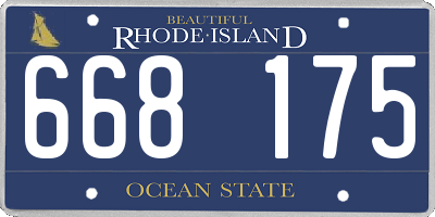 RI license plate 668175