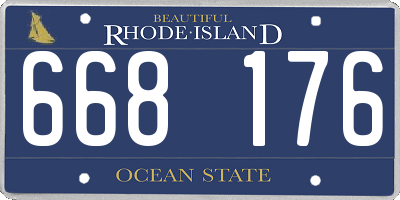 RI license plate 668176