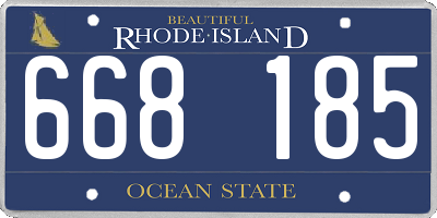 RI license plate 668185