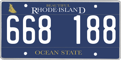 RI license plate 668188