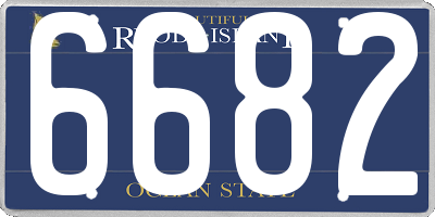 RI license plate 6682