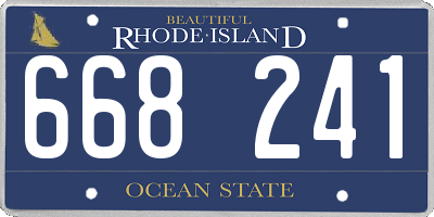 RI license plate 668241