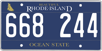 RI license plate 668244