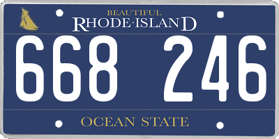 RI license plate 668246