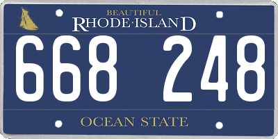 RI license plate 668248