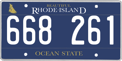 RI license plate 668261