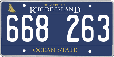 RI license plate 668263