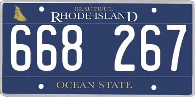 RI license plate 668267