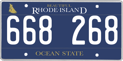RI license plate 668268