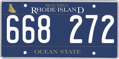 RI license plate 668272
