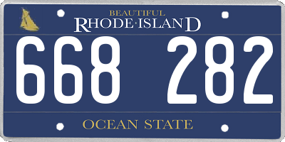 RI license plate 668282