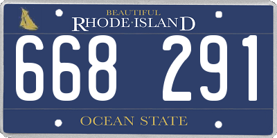RI license plate 668291
